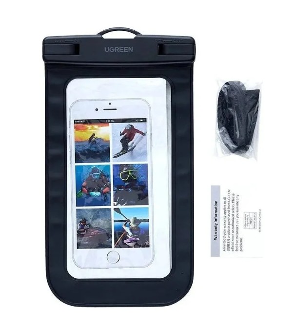 WATERPROOF PHONE POUCH BLACK UGREEN LP716 - 45181